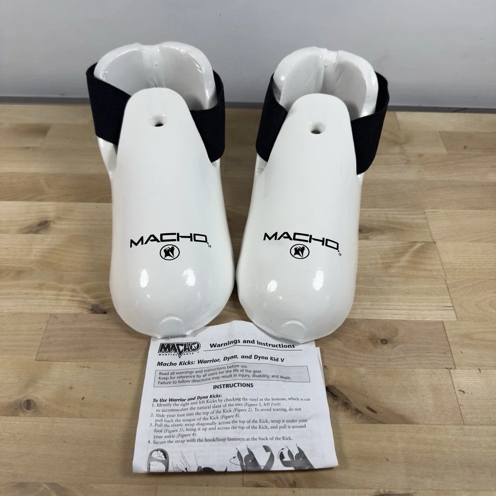 Dyna Martial Arts Dyna Kicks Sparring Foot Protection Adult Small White KDC620